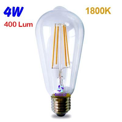 Lampara Pera LED decorativa E-27 4W 1800K