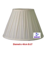 Pantalla Tela Plisada 40cm E-27 Beige  