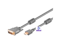 Conexión DVI (18+1) a HDMI 19P macho de 1,5 mts.