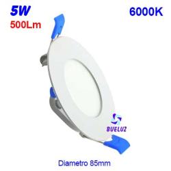 DOWNLIGHT LED 5W EXTRAPLANO BLANCO 6000K - 