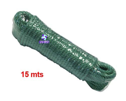 Cuerda cableada 5mm 15 metros Verde 