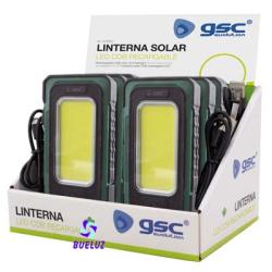 LINTERNA SOLAR LED COB 5W + 1W