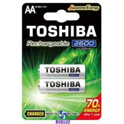 PILA RECARGABLE TOSHIBA LR6 (AA) 2600 mAh - 